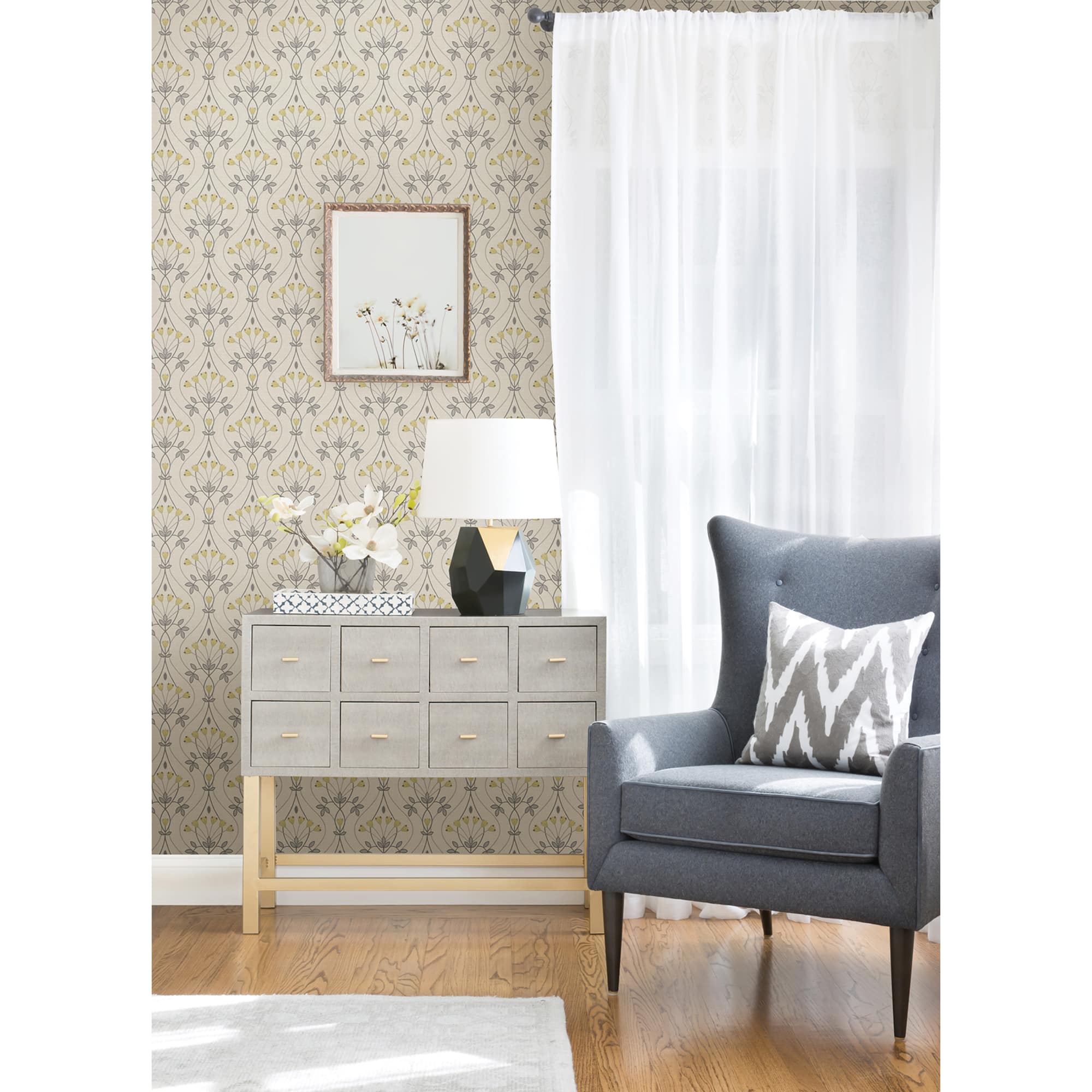 NuWallpaper Wilder Gray Peel & Stick Wallpaper